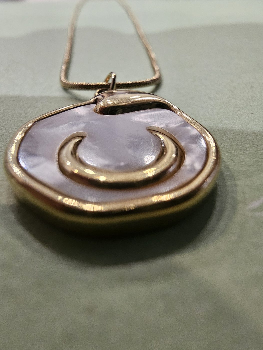 Pearl Crescent Pendant Necklace